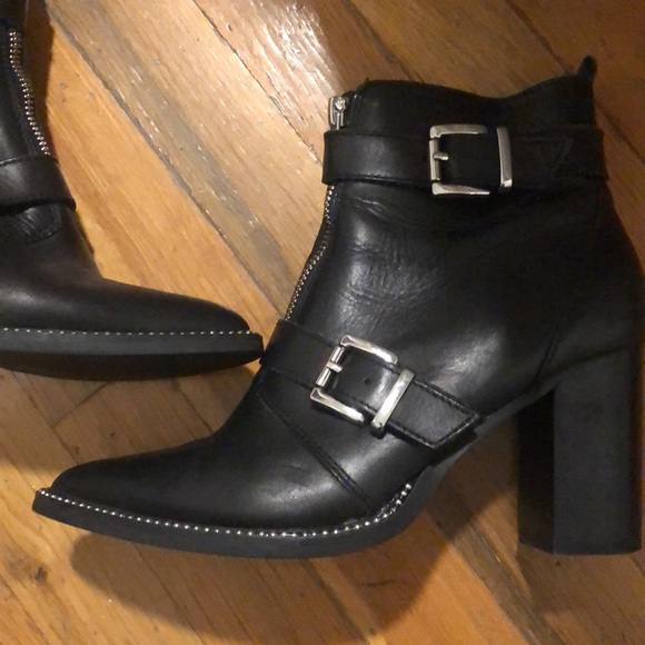 Steve Madden Halle Studded Black Bootie - Picture 3 of 4